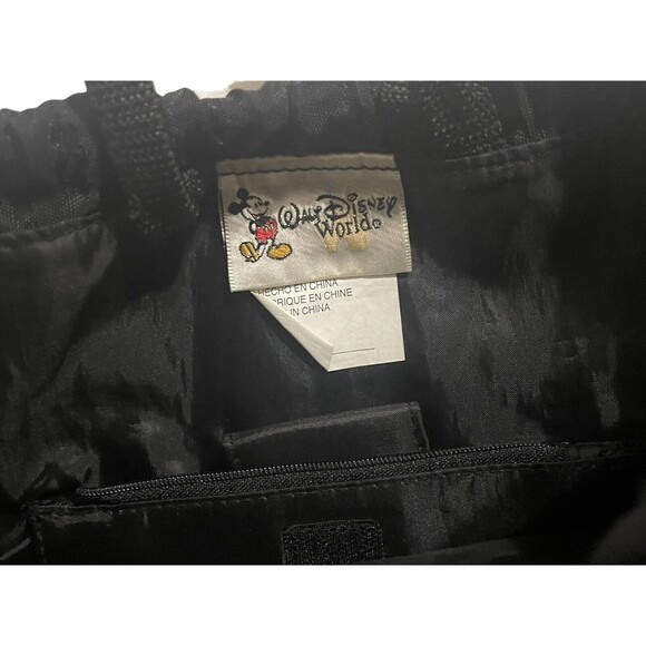 Walt Disney World Vintage Where Magic Lives Drawstring Black Backpack Cinch Bag - Picture 8 of 16